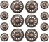 Bezelry Antique Copper Sun Metal Shank Blazer Button Set. 6 Pcs of 23mm, 8 Pcs of 15mm...