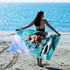 LIVILAN Funny Shark Bear Beach Towel, 30" x 60" Oversized Microfiber, Soft, Quick Dry, Sand Free, Ideal for Bath, Pool, Travel, Unique Shark & Bea...