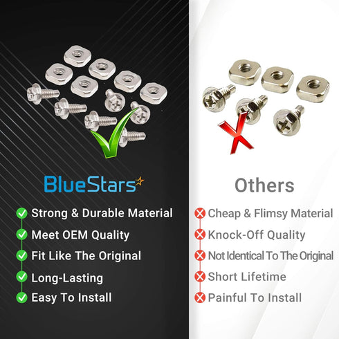 Lifetime Warranty 279393 Dryer Terminal Block Screw Kit Replacement Part by BlueStars - Exact Fit for Whirlpool Kenmore Maytag Dryers - Replaces 279393D 279393VP AP3020386 3184 PS334188 - Pack of 6
