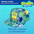 SpongeBob SquarePants Baseball Cap, Tropical Floral Curved Brim Adjustable Snapback Hat, Blue and Green, One Size...