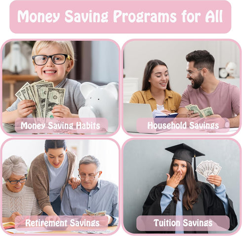 Antner 100 Envelopes Challenge Binder Money Savings Challenges Book to Save $5,050 and $10,000 and $500, A5 Money Saving Planner Cash Envelope Bud...