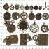 BIHRTC 40pcs Antique Bronze Mix Skeleton Steampunk Clock Face Watch Gear Cog Wheel Pendant Charms Jewelry Making DIY Steampunk Gear Pendant Charms...