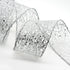 CT CRAFT LLC Sparkling Glitter Mesh Wired Ribbon 2.5" x 10 Yards Silver for Christmas Home Decor Bow Gift Wrapping DIY Crafts Wreath...