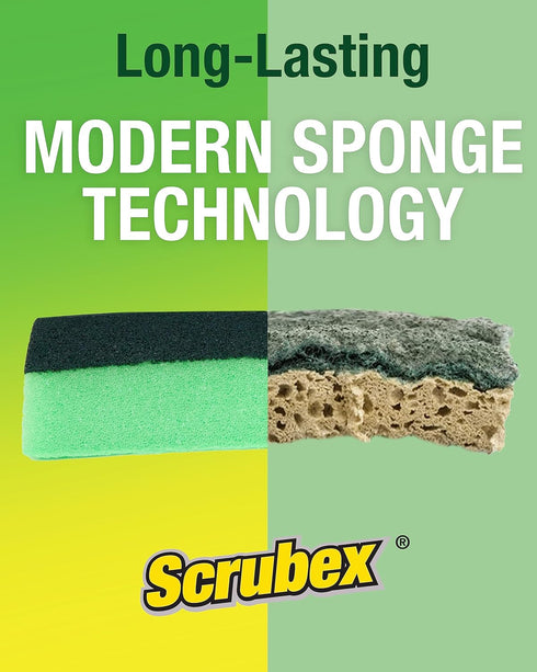 Heavy Duty Odor Resistant Scrub Sponge, Multi-Purpose Sponge for Kitchen and Household, Safe for Non-Coated Cookware (18 sponges)...