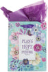 Christian Art Gifts Gift Bag/Tissue Paper Set Hope & A Future Jeremiah 29:11 Bible Verse, Purple/Teal, Medium...