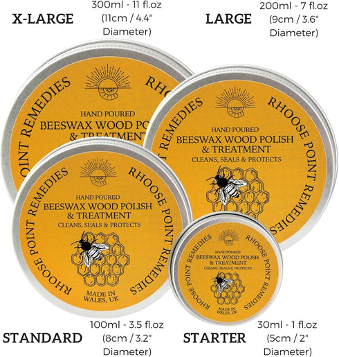 Beeswax Furniture Polish & Conditioner for Wood - (Natural, 10.5 Fl Oz) Enhances the Natural Beauty of Wood. Seals & Protects any Wooden Surface...