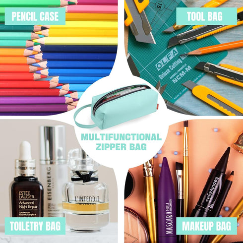 Fmeida Minimalist Pencil Case Large Capacity Pencil Bag with Portable Handle Waterproof Fabric and Zipper Aesthetic and Spacious Pen Organizer for...