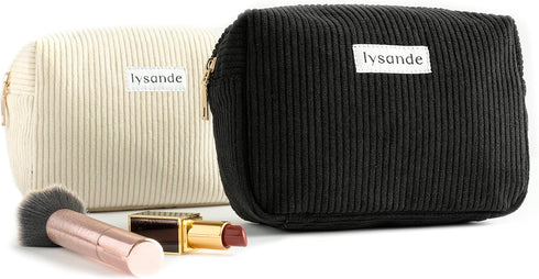 Corduroy Makeup Bag, Small Makeup Bag, Cosmetic Pouch, Travel Makeup Bag, Pencil Case, Purse Organizer, Cosmetic Bags for Women, Makeup Case, Cosm...