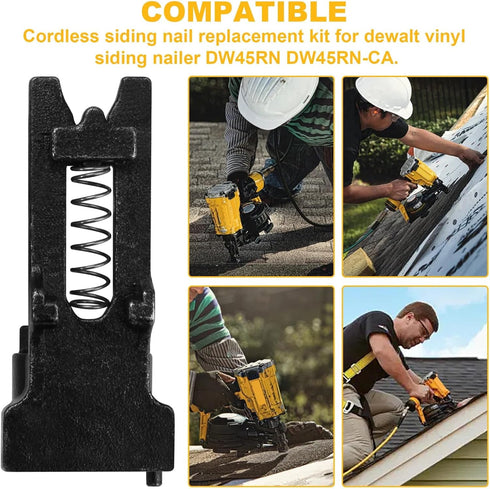 45RN-VSA Vinyl Siding Nailer Adapter Kit, Replaces DeWalt DW45RN, Spring-loaded DW45RN Siding Roof Nail Maintenance Gun Kit...