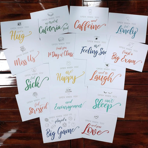 Open When Envelopes, 16 Pieces Romantic Long Distance Relationship Gift, Colorful Open Letters, University Graduation Leaving Gift, Leaving Home G...
