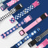 Mile High Life Dog Collar | Cute Puppy Collars | Lightweight Girl Dog Collar | Soft Boy Dog Collars | w Geometric Plaid Wave Line Pattern (Black/W...
