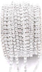 11 Yard Crystal Rhinestone Close Chain Trim Sewing Craft 3mm Silver Color...