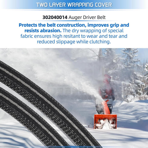 302040014 Snowblower Belt Auger Drive Belt Compatible with Powersmart Snow Blower DB7659 DB7659H Snow Thrower V belt Snow Blower Replacement Parts...