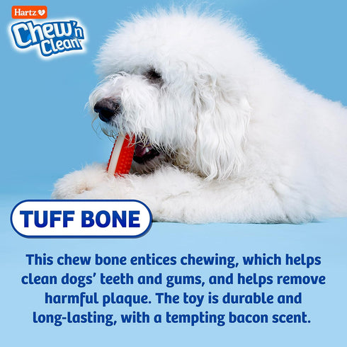 Hartz Chew 'n Clean Tuff Bone Tough Dog Chew Toy, Large 3 Pack...