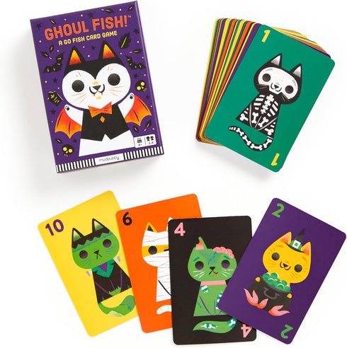 Mudpuppy Ghoul Fish! – A Spooky Ghost Cat Version of Classic Kids Go Fish Card Game with Color Matching and Pattern Recognition for Children...
