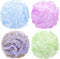 Tbestmax 4 Pack Bath Sponge Pouf Shower Loofah Body Scrubber Exfoliator, 60g/Piece - 4 Colors...