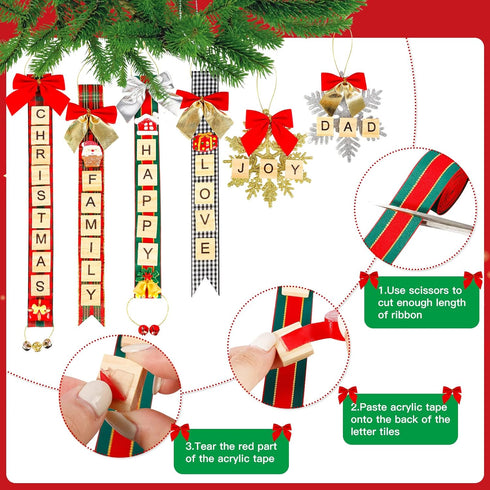 284 Pieces Christmas Ornaments DIY Christmas Tree Ornaments Christmas Arts and Crafts for Kids Adult Xmas Decorations Supplies...