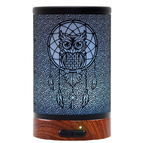 EQUSUPRO Essential Oil Diffuser 150ml Metal Aromatherapy Oil Diffuser Ultrasonic Cool Mist Diffuser with Auto Shut-Off Protection,7 Colors Changed...