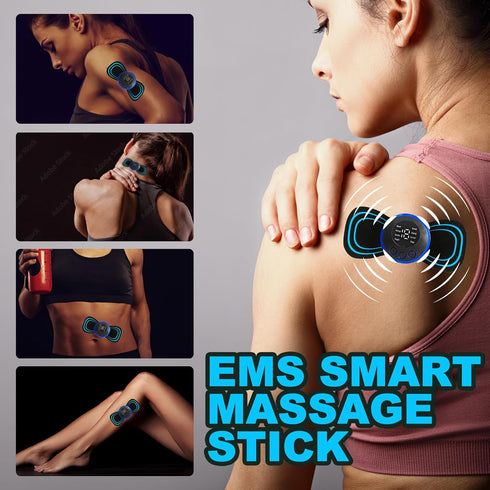 PLENO 2 Mini Muscle Body Massager Host with 2 Replaceable Pads and 19 Speed 8 Modes for Pain Relief for Full Body and Relaxation of Arm, Leg Shoul...