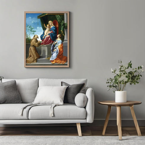 Posterizer 1 pcs-Saints Francis, Catherine painting poster-Religious Posters-Gifts for Christians -Decor for Church, Sunday School Classroom- unfr...