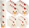 Chicken Birthday Party Supplies Set Plates Napkins Cups Tableware Kit for 16...