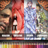 YOOUSOO Colouring Pencils, 24 Pcs Professional Coloured Pencils Drawing Pencils, Oil-based Artist Pencil Set, No Wax, Ideal for Sketching, Doodlin...