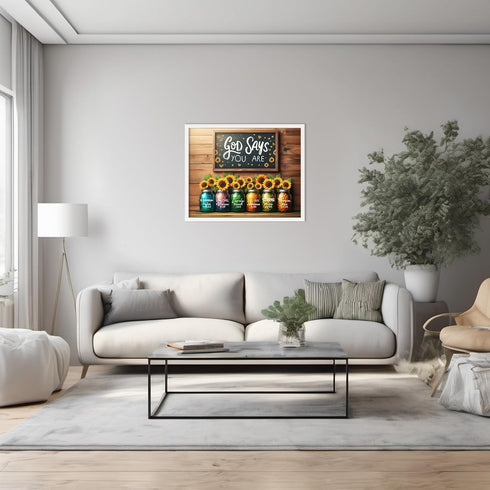 Posterizer 1 pcs-bible verses-God says you are unique-Religious Posters-Motivational & Inspirational Art-Gifts for Christians-Living Room Bedroom ...