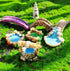 3Pcs Garden Miniature Accessories, Garden Kit, Garden Animals, Resin Miniature Figurines Dollhouse Accessories Micro Landscape Ornaments for DIY K...