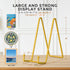 TR-LIFE 4 Pack 8 Inch Plate Stands/Holder for Display, Large, Gold Metal Picture Stand, Decorative Platter, Book, Plaques, Photo Frame Easel...