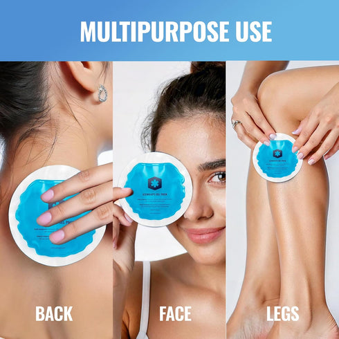 ICEWRAPS Round Ice Packs for Injuries Reusable, Hot and Cold Gel Ice Packs for Injuries, Hot and Warm Compress Soft & Flexible, Fast Relief & Reco...