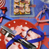 100 Pcs 4th of July American Toothpick Flag Toppers Cake Decorations Independence Day Patriotic Cupcake Toppers Picks for Army Graduation Party Su...