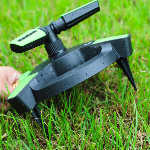 Sprinklers for Lawn Yard garden water automatic sprinkler system outdoor 360-Degre 3 Arms oscillating for plant pets kids...