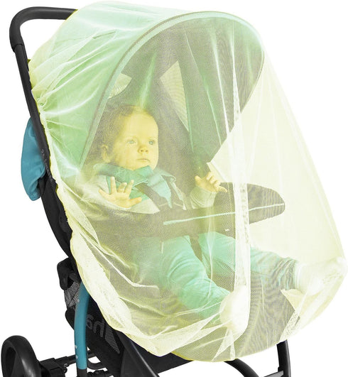 Mosquito Insect Net for Crib, Cot Bed with Zipper - Crib Climbing Prevention & Pet Barrier - Color: Peach (Stroller Net)...