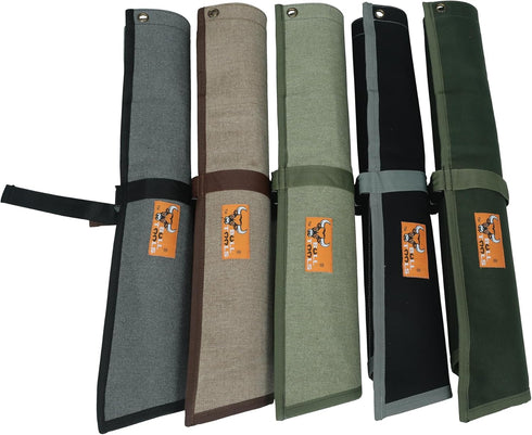14 Pocket Wrench Pouch Metric & Standard Tool Set Organizer & Roll Up Hand Made PouchTool Bag of 100% Dyed Cotton Duck Canvas - Dyed Coal Black...
