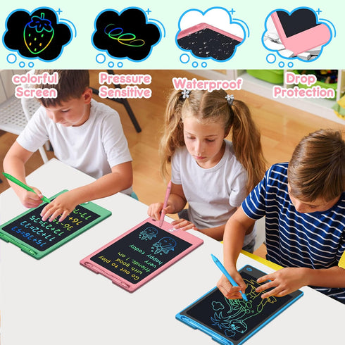 FLUESTON LCD Writing Tablet for Kids,Drawing Tablet for Boys Girls 3 4 5 6 7 8 Year,8.8 Inch 3pcs in 1 Pack Drawing Pad Toy Christmas Birthday Gif...