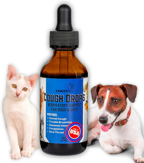 Dog Cough Treatment - Kennel Cough Treatment - Dog Allergy Relief - Itch Relief - Wet & Dry Cough Suppressant - for Dogs & Cats - XanderPets USA 1...