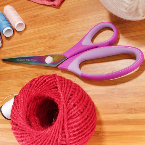 JubileeYarn Titanium Softgrip Scissors Set for Sewing, Arts, Crafts, Office - 1 Set of 3 - Purple...
