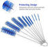 CiaraQ Bottle Cleaning Brushes, 8 Inch Nylon Tube Brush Set, Cleaner for Narrow Neck Bottles Cups with Hook, Set of 10pcs. Navy Blue...