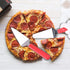 Professional Stainless Steel Pie Spatula Server - 2-Pack Red Cake Cutter & Pizza, Dessert Serving Knife Set - Dishwasher Safe Kitchen Tool...
