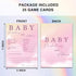 Baby Predictions and Advice Cards, 5" x 7" Pink Cloud Gender Reveal Games Favors for Guests, Baby Shower Party Decorations - D09...
