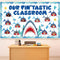 Shark Bulletin Board Kit Under The Sea Classroom Decorations Back to School DIY Photo Bulletin Board Set Ocean Theme Shark Paper Cutouts Decor for...