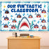Shark Bulletin Board Kit Under The Sea Classroom Decorations Back to School DIY Photo Bulletin Board Set Ocean Theme Shark Paper Cutouts Decor for...