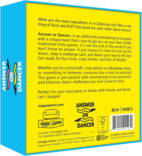 Answer or Dancer – Triva Dance-off Family Fun Party Game by Hygge Games...