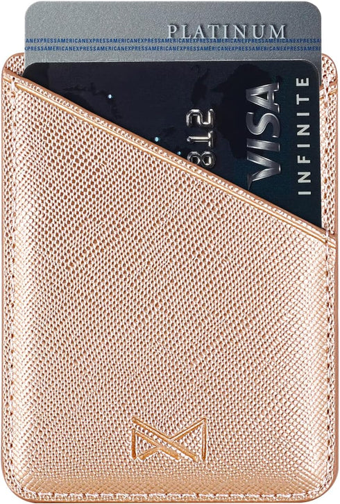 Phone Card Holder Cell Phone Stick On Phone Glitter PU Leather Sleeve Credit for iPhone Samsung Most Smartphones......