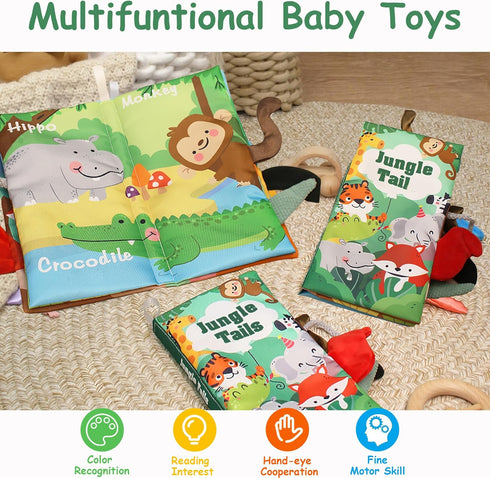 Baby Books 0-6 Months, Baby Toys 6 to 12 Months, Touch Feel and Sound Infant Tummy Time Toys, Baby Boy Girl Christmas Stocking Stuffers Easter Bir...