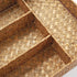 Seagrass Storage Basket with Compartments Utensil Tray for Organization Silverware Flatware Rectangular Shelf Baskets with 4 Sections Natural...