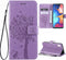 for Samsung Galaxy A10e Wallet Case Screen Protector,Galaxy A10e PU Leather Protective Case Emboss Love Tree Cat Folio Magnetic Card Holder Kickst...