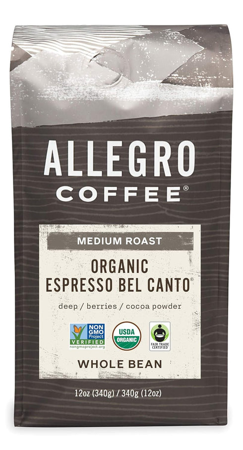 Allegro Coffee Organic Espresso Bel Canto Whole Bean Coffee, 12 oz(Pack of 1)...