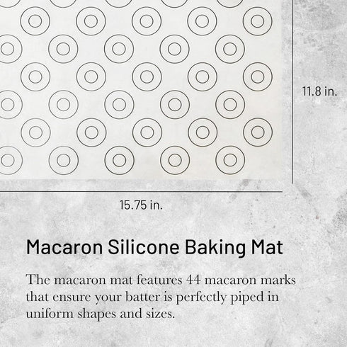de Buyer Macaron Silicone Baking Mat - 15.75” x 11.75” - Perfect for Macarons & Cookies - Nonstick & Easy to Clean...