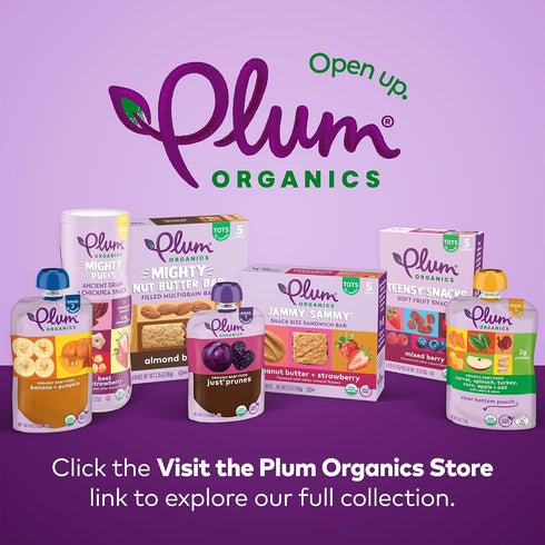 Plum Organics Mighty Snack Bars - Blueberry - 0.67 oz Bars (Pack of 6) - Organic Fruit and Vegetable Toddler Food Snack Bars...